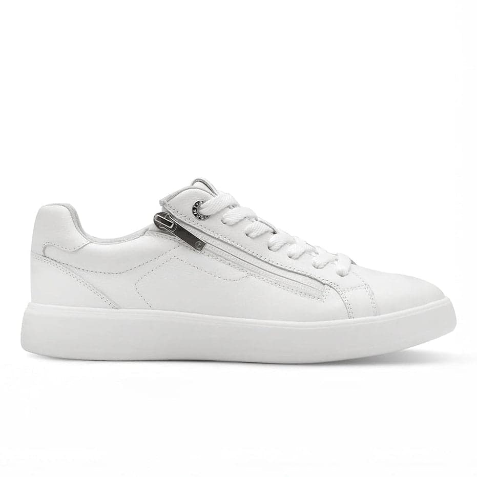 Basic All-White Leather Sneakers